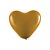 Balão Coração Látex Cromado 6" 15cm Ouro - 25 Unidades - Art-Latex - Rizzo Balões - Imagem 1
