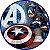 Painel TNT Redondo Vingadores Capitão América - 1,0x1,0m - 01unidade - Piffer - Rizzo - Imagem 1
