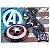 Painel Grande TNT Vingadores - Capitão América -1,40x1,03cm - Piffer - Rizzo - Imagem 1