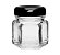Pote de Vidro Sextavado com Tampa de Metal Preta - 35ml - 5x4,5cm - 01 unidade - Rizzo - Imagem 1