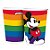 Copo Papel 180ml Festa Mickey Arco-Íris - 12 unidades - Regina - - Imagem 1