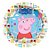 Prato Papel Redondo 18cm - Peppa Pig Clássica - 12 unidades - Regina - Imagem 2