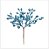 Pick Galho Decorativo - Azul com Glitter - 15cm - 01 unidade - Cromus Natal - Rizzo Embalagens - Imagem 1