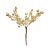Pick Galho Decorativo - Ouro com Glitter - 15cm - 01 unidade - Cromus Natal - Rizzo Embalagens - Imagem 1