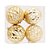 Kit Bolas Texturizadas Dourado 10cm - 04 unidades - Cromus Natal - Rizzo Balões - Imagem 1