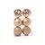 Kit Bola com Glitter Texturizadas Ondas Nude 8cm - 06 unidades - Cromus Natal - Rizzo Balões - Imagem 1