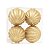 Kit Bolas Texturizadas Glitter Dourado 10cm - 04 unidades - Cromus Natal - Rizzo Balões - Imagem 1