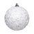 Kit Bola Nevada Glitter Branco 10cm - 04 unidades - Cromus Natal - Rizzo Balões - Imagem 1