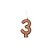 Vela Glitter Rose Gold - 01 Unidade - Regina - Rizzo - Imagem 3