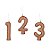 Vela Glitter Rose Gold - 01 Unidade - Regina - Rizzo - Imagem 1