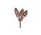 Pick Galho Rose Gold 10cm - 01 unidade - Cromus Natal - Rizzo Balões - Imagem 1