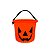 Baldinho Festa Halloween com corda Cor Laranja - 1 Unidade - Rizzo - Imagem 1