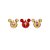Kit Bolas Pateta, Pluto e Donald Vermelho e Dourado 6cm - 06 unidades Natal Disney - Cromus - Rizzo - Imagem 1