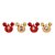 Kit Bolas Pateta, Pluto e Donald Vermelho e Dourado 8cm - 04 unidades Natal Disney - Cromus - Rizzo - Imagem 1