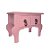 Mini Gaveteiro de Mesa 2 Gavetas Rosa Retrô MDF - 01 Unidade - Rizzo - Imagem 1