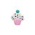 Aplique Cupcake Rosa Silicone - 3,5cm - 4 Un - Artegift - Rizzo - Imagem 1