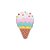 Aplique Sorvete Rosa Silicone - 3,5cm - 4 Un - Artegift - Rizzo - Imagem 1