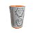 Copo para Colorir Color Cup Halloween - Laranja - 10cm - 1 unidade - Rizzo - Imagem 1