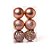Kit Bolas Texturizadas Vazada Rose Gold 8cm - 06 unidades - Cromus Natal - Rizzo Balões - Imagem 1