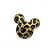 Aplique Urso Ouro Animal Print Decorativo - 2 Un - Artegift - Rizzo - Imagem 1
