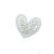 Aplique Coração Incolor Pérola Branco - 5cm - 2 Un - Artegift - Rizzo - Imagem 1