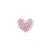 Aplique Coração Incolor Rosa - 5cm - 2 Un - Artegift - Rizzo - Imagem 1
