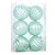 Bola de Natal Ondas VDY Cor Verde Mint 08cm 06 Unidades - Cromus - Rizzo Balões - Imagem 2