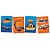 Quadro Decorativos Festa Hot Wheels - 4 Unidades - Festcolor - Imagem 1
