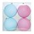 Kit Bola Lisa - Trend Rainbow - Candy- Rosa/Azul- 10cm - 4 unidades - Cromus Natal - Rizzo Balões - Imagem 1