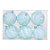 Kit Bola Listra Lantejoula - Trend Rainbow - Candy- Azul Claro- 8cm - 6 unidades - Cromus Natal - Rizzo Balões - Imagem 1