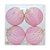 Kit Bola Gomos Miçangas coloridas - Trend Rainbow - Candy- Rosa Claro- 10cm - 4 unidades - Cromus Natal - Rizzo Balões - Imagem 1