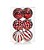 Kit Bolas Texturizadas Vermelho e Branco 8cm - 06 unidades - Cromus Natal - Rizzo Balões - Imagem 1