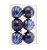 Kit Bolas Gomos Lisa Azul Marinho 8cm - 06 unidades - Cromus Natal - Rizzo Balões - Imagem 1