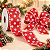 Fita Bolas Vermelho/Branco 6,3cm - 01 unidade 9,14m - Cromus Natal - Rizzo - Imagem 1