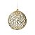 Bola com Glitter Vazada Ouro 12cm - 01 unidade - Cromus Natal - Rizzo Balões - Imagem 1