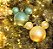 Kit Bola Mickey Verde e Ouro Glitter 6cm - 06 unidades - Natal Disney - Cromus - Rizzo - Imagem 1