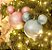 Kit Bola Mickey Azul e Rosa Glitter 10cm - 02 unidades - Natal Disney - Cromus - Rizzo - Imagem 1
