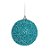 Kit Bola Flocada Azul 8cm - 06 unidades - Cromus Natal - Rizzo Balões - Imagem 1