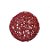 Bola Rattan Vermelho 20cm - 01 unidade - Cromus Natal - Rizzo Balões - Imagem 1