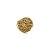 Bola Rattan Ouro 6cm - 01 unidade - Cromus Natal - Rizzo Balões - Imagem 1