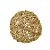 Bola Rattan Ouro 20cm - 01 unidade - Cromus Natal - Rizzo Balões - Imagem 1