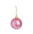 Bola Glitter Rosa 04cm - 12 unidades - Cromus Natal - Rizzo Balões - Imagem 1
