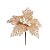 Flor Cabo Curto Poinsettia Cru com Branco 20cm - 01 unidade - Cromus Natal - Rizzo Balões - Imagem 1