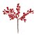 Pick Galho Decorativo - Vermelho com Glitter - 15cm - 01 unidade - Cromus Natal - Rizzo - Imagem 1