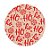 Sousplat HoHoHo Bege e Vermelho 33cm - 01 unidade - Cromus Natal - Rizzo Balões - Imagem 1