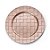 Sousplat Quadriculado Rose Gold 33cm - 01 unidade - Cromus Natal - Rizzo Balões - Imagem 1