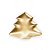 Sousplat Pinheiro Ouro P 21cm - 01 unidade - Cromus Natal - Rizzo Balões - Imagem 1