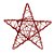 Estrela Rattan Vermelho 20cm - 01 unidade - Cromus Natal - Rizzo Balões - Imagem 1