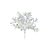 Enfeite de Natal Pick Folhas Glitter 30x16x16cm Branco - 1 UN - Cromus - Rizzo - Imagem 1