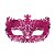 Fantasia Acessório Mascara Elegância Rosa Festa Carnaval 01 Unidade Cromus Rizzo - Imagem 1